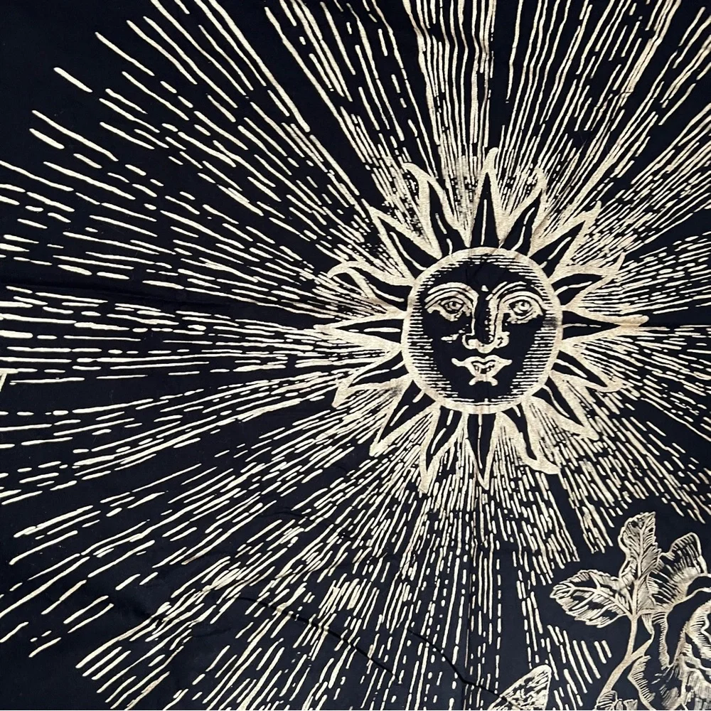 Urban Outfitters Black and Gold Tapestry